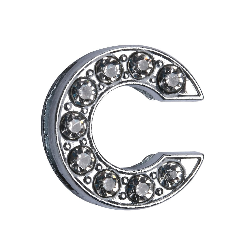 10MM Charm Bling Rhinestones Buckle DIY Slide