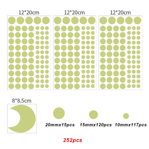 Luminous Moon Stars Wall Stickers for Kids room Bedroom Decor Glow in