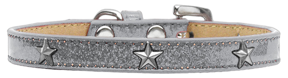 Silver Star Widget Dog Collar, Silver Ice Cream - Size 16