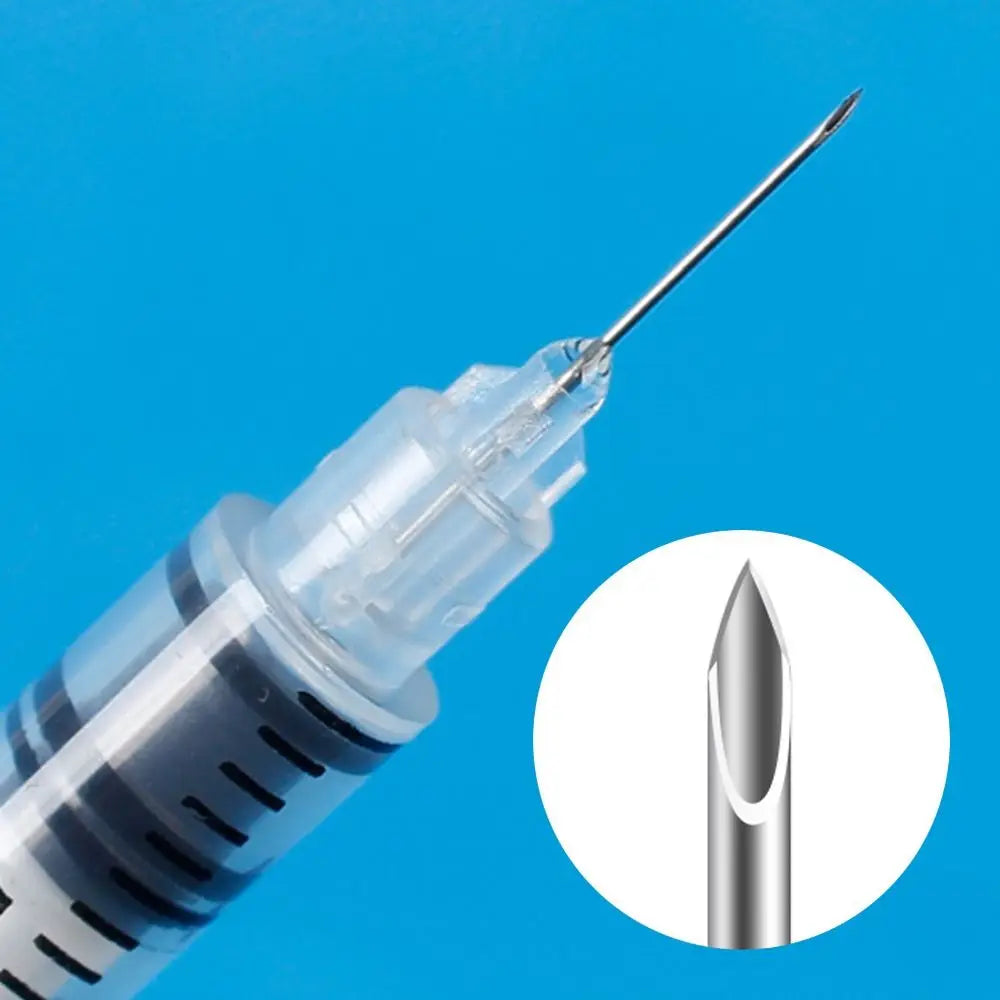 10pcs 1ml Disposable Plastic Veterinary Syringe Orange Cap Sterile
