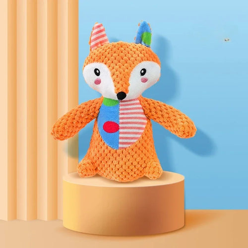 New elephant toy patchwork rabbit fox toy dog toy sound pet plush chew