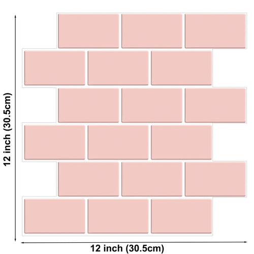 Subway Wall Stickers Peel and Stick 3d Brick Vinyl Wallpaper Bathroom