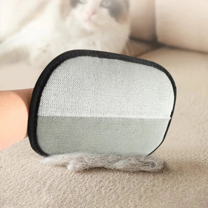 Pet Hair Remover Glove Brush Portable Washable Clothes Hair Dehairing