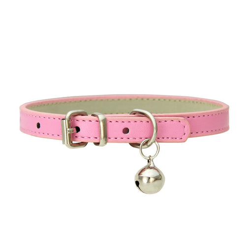 Adjustable PU Leather Cat Collar - Durable, Stylish Pet Collar with