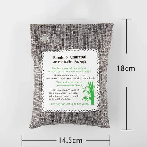 1PC Bamboo Charcoal Air Purifying Bag, 200g Natural Air Freshener Bags