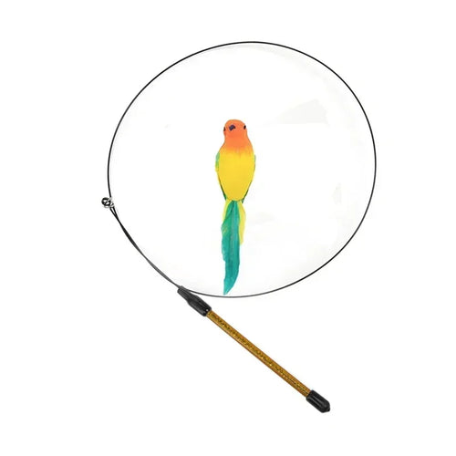 Simulation Bird Cat Toys Funny Interactive Peacock with Bell Cat Stick