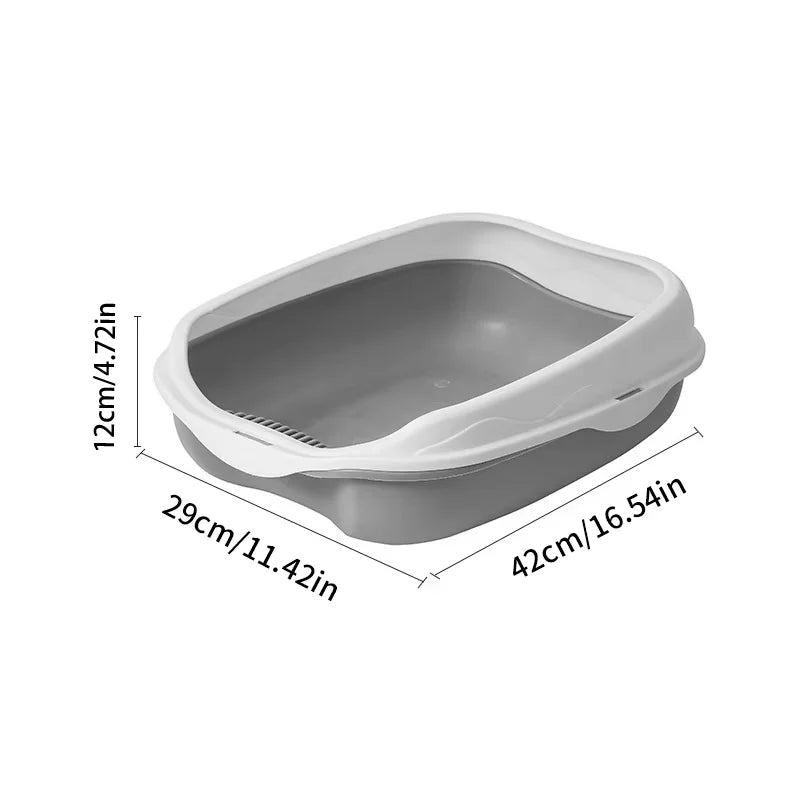 Semi-enclosed Litter Box Spatter-proof Cat Toilet Large Kitten