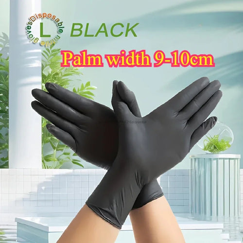 Kitchen Gloves Disposable Nitrile Latex Gloves Black Washing Tableware