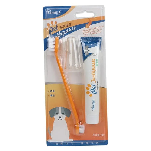 Pet Cleaning Tools Kit Dog Gum Care Products Kit Reduces Plaque &