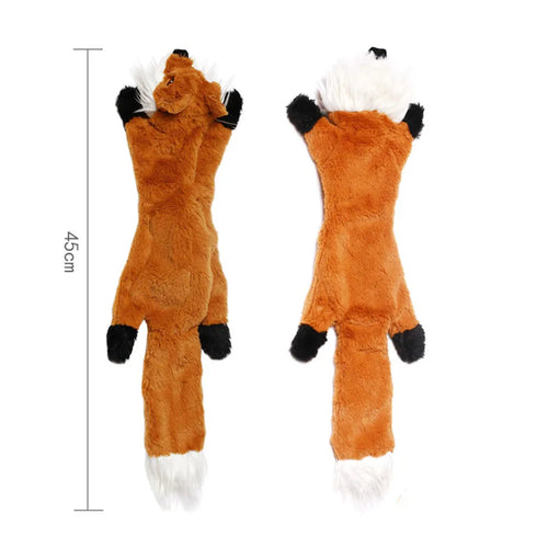 Funny Simulated Animal No Stuffing Dog Toy with Squeakers Durable