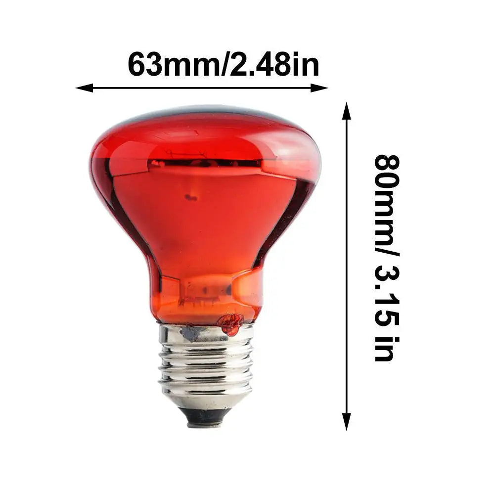25W-100W E27 Poultry Heating Bulb Infrared Insulation Heating For