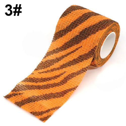 Animal Printed Self Adhesive Tattoo Elastic Bandage 4.5m Sports Wrap