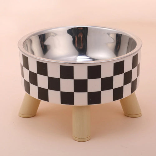 Stainless steel dog bowl anti knock pet bowl cat bowl high foot neck
