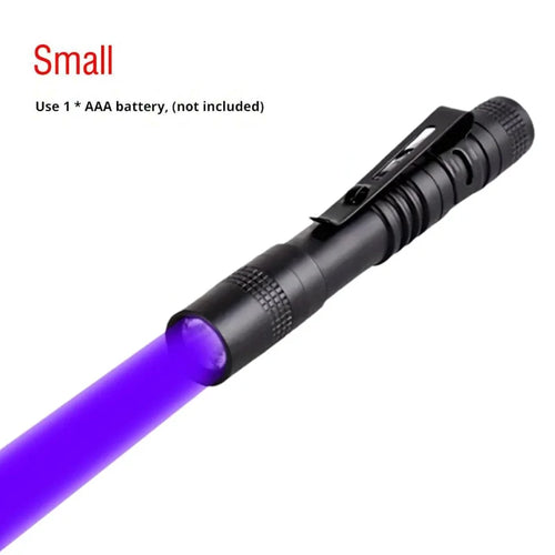 395nm UV Flashlight Ultraviolet Torch With Pen Clip Portable Violet