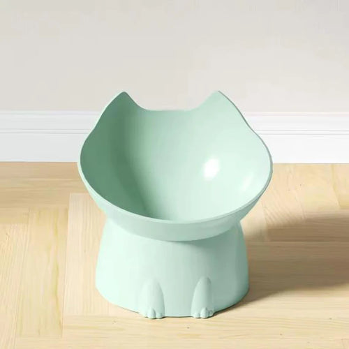 Cat bowl with long ears and high feet bowl with cat and dog neck