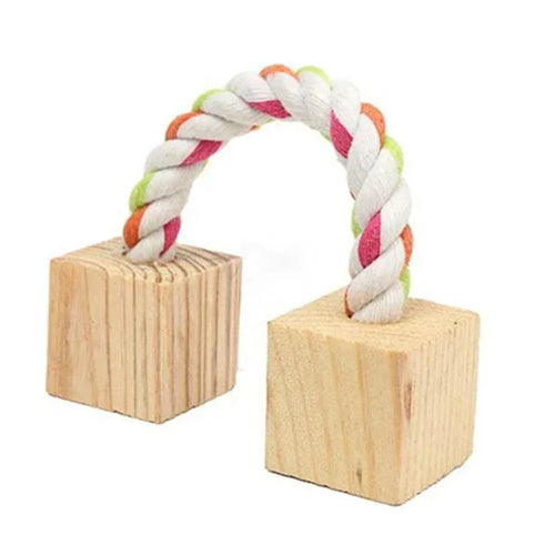 Cute Rabbit Roller Toys Natural Wooden Pine Dumbells Unicycle Bell