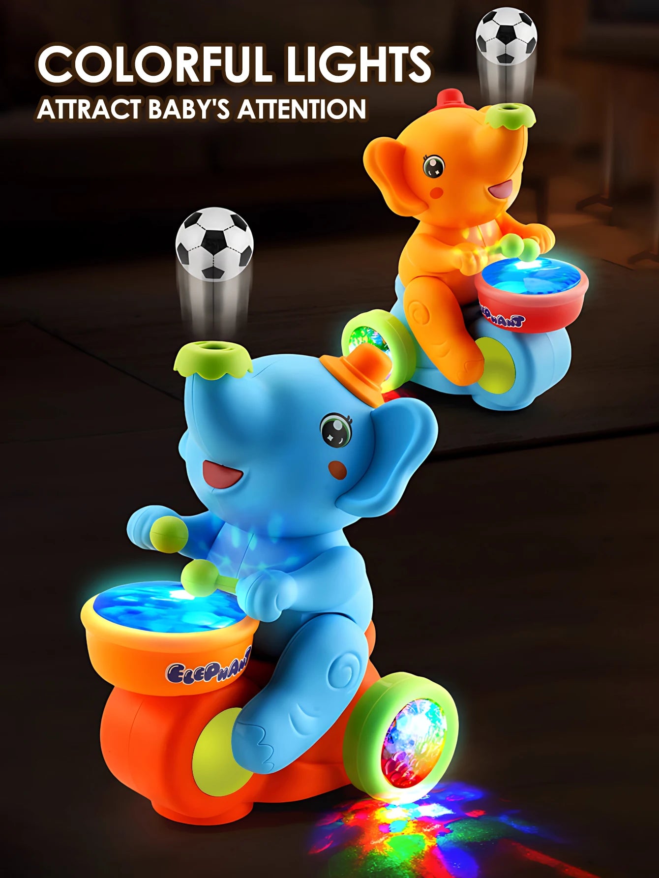1pc funny elephant toy car,Electronic Suspended blowing ball pet toys