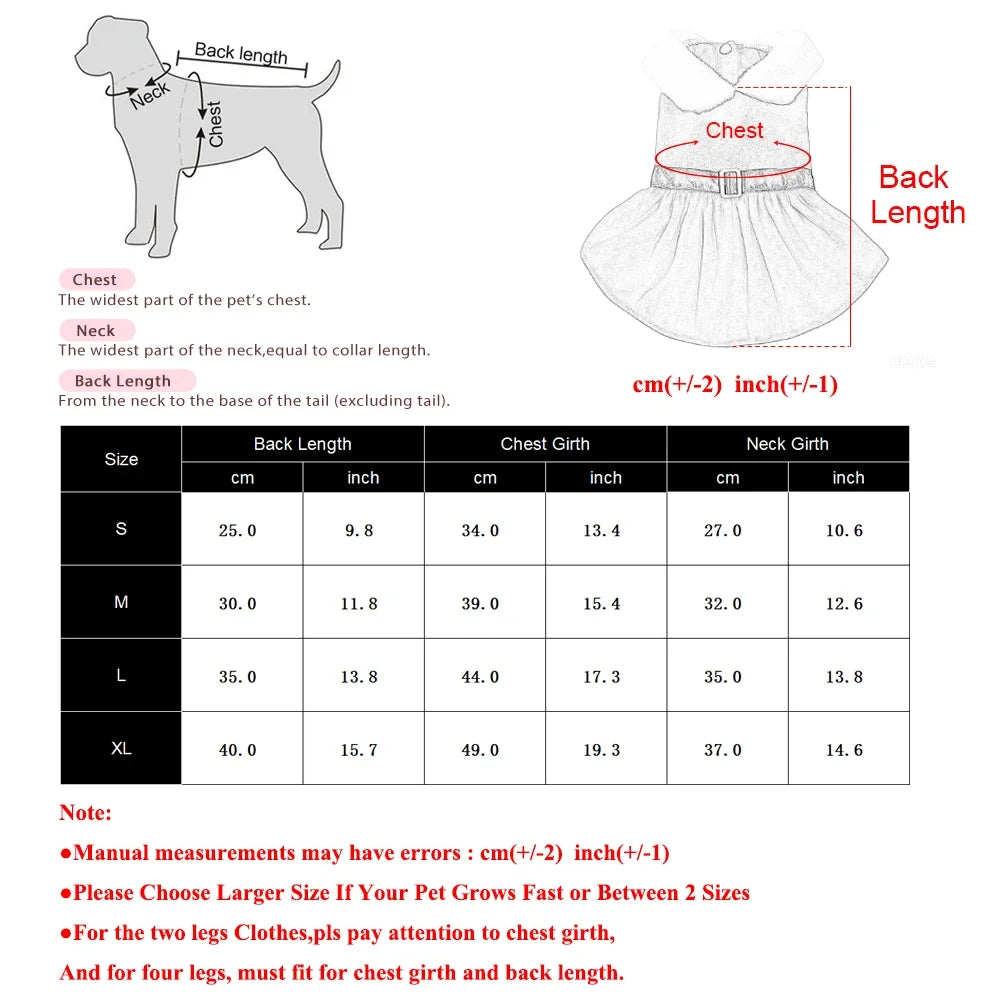 Cute Pet Dresses Christmas Festival Party Costume For Small Dogs Cats