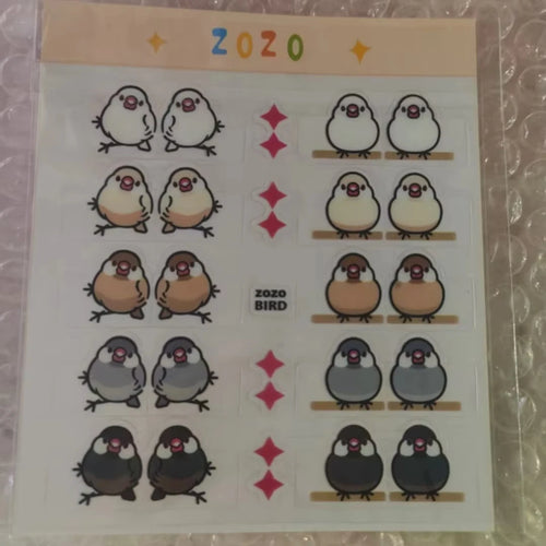 10/20 Creative and Cute Parrot Index Stickers, PET Bookmark, Hand