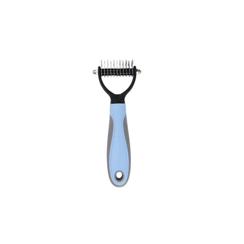 Pet Deshedding Brush Two Sided Pet Grooming Comb Stainless Steel