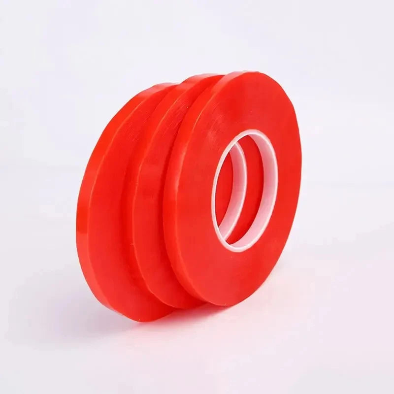 0.2MM 1/2/3/5/10mm 50M Strong Acrylic Adhesive PET Red Film Clear