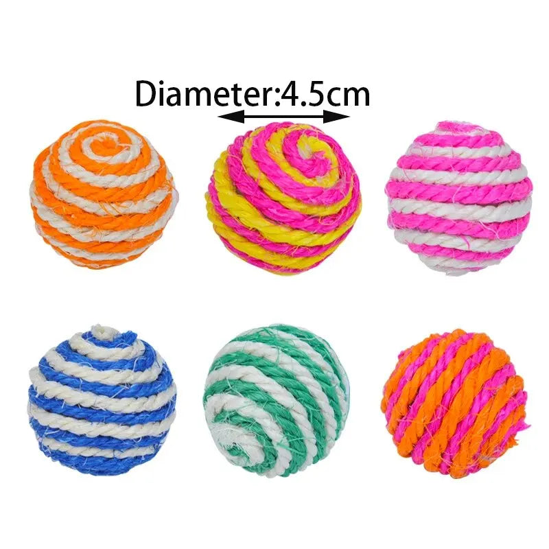 4 PCS Balls Interactive Pet Toys for Cats Kitten Dog Training Playing