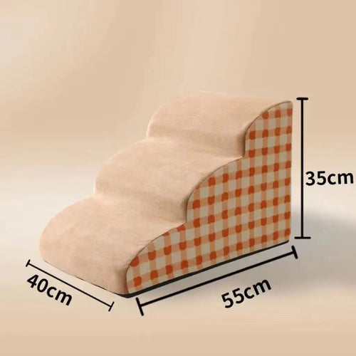 Pet 2/3 Steps High Density Foam Dog Secure Stairs Ramps Non-Slip Pet