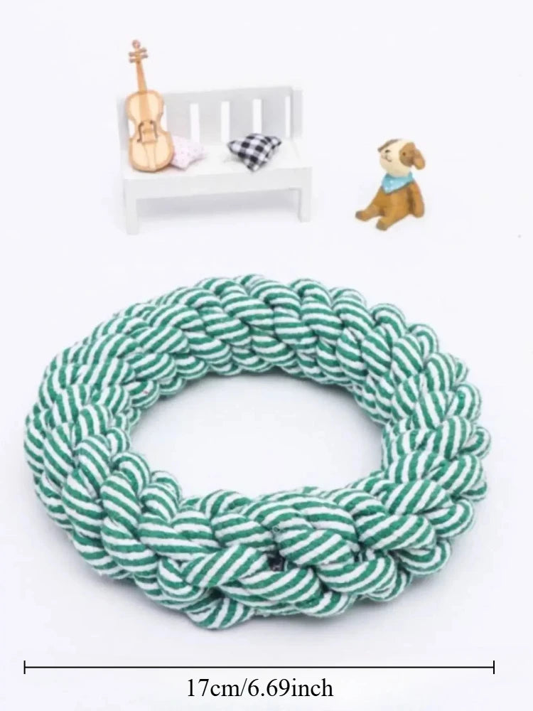 1pc Pet Dog Rope Toy Durable Chew Bite Resistant Interaction Pet Toys