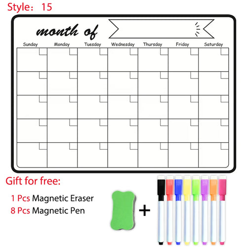 A3 Size Magnetic Monthly Weekly Planner Dry Erase Whiteboard Calendar
