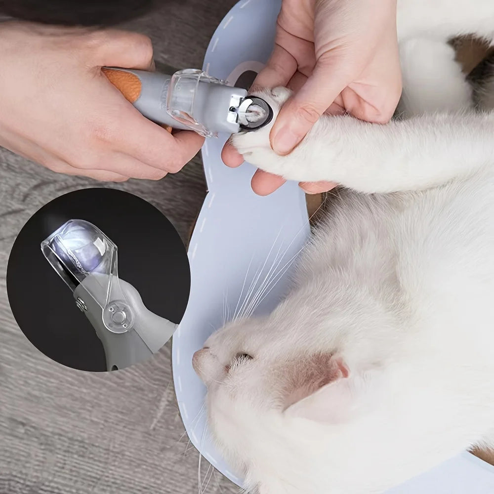 Pet Nail Clipper, Nail Trimmer for Dogs and Cats, Built-in LED Light,