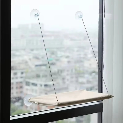 Ultra Soft Cat Window Hammock Bed Securely Mounted Space Saving Cat
