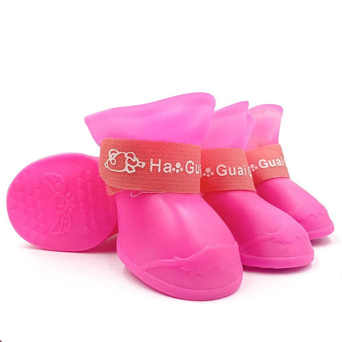Pet silicone rain shoes anti-dirty non-slip waterproof dog shoes soft