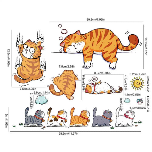 1 set Funny Car Sticker Cat Climbing Pet Animal Styling Stickers Car