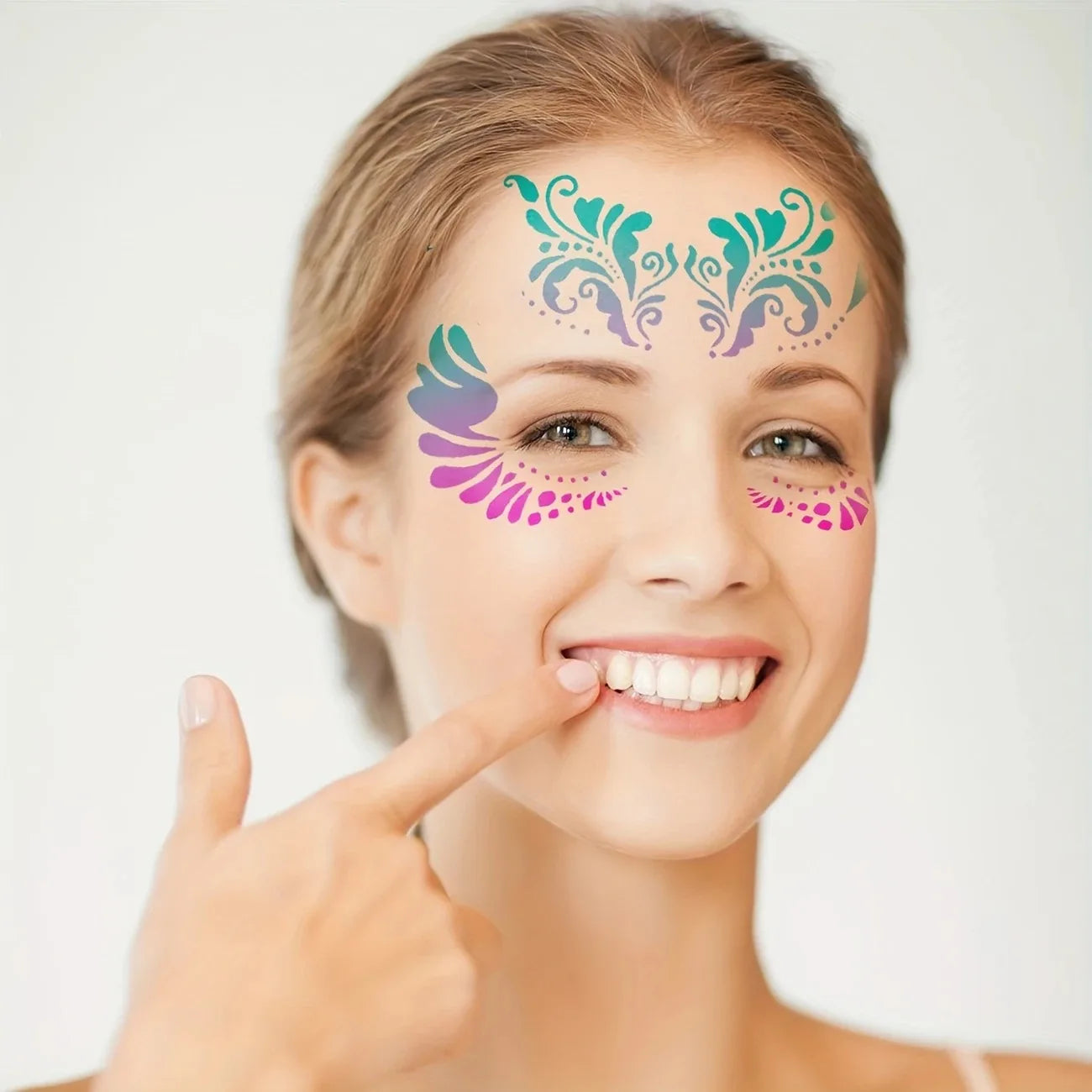 16pcs Reusable PET Face Painting Stencils, Assorted Designs for DIY