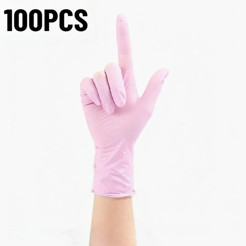 20/50/100PCS Disposable Light Pink Nitrile Gloves Pet Bath Bathing