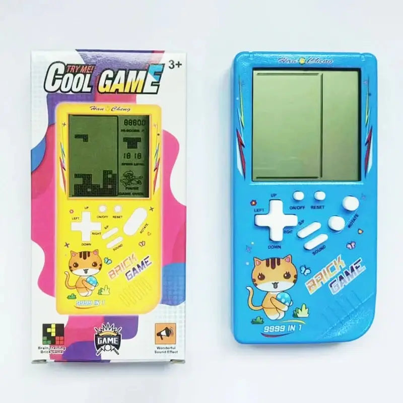 Classic Electronic Game Retro Puzzle Toy Blue Large Screen Handheld