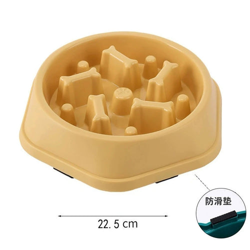 Slow Feeder Dog Bowl Anti-choking Puppy Food Bowl Anti-slip Pet Slow
