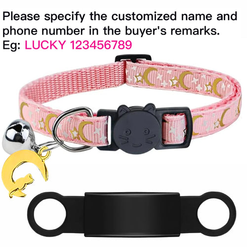 Customized Cute Glow Cat Collar Free Engraved Puppy Kitten Anti-lost