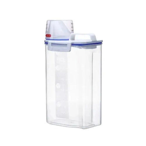 【Hot sales】1pc Rice And Grains Food Storage Canister With Measuring