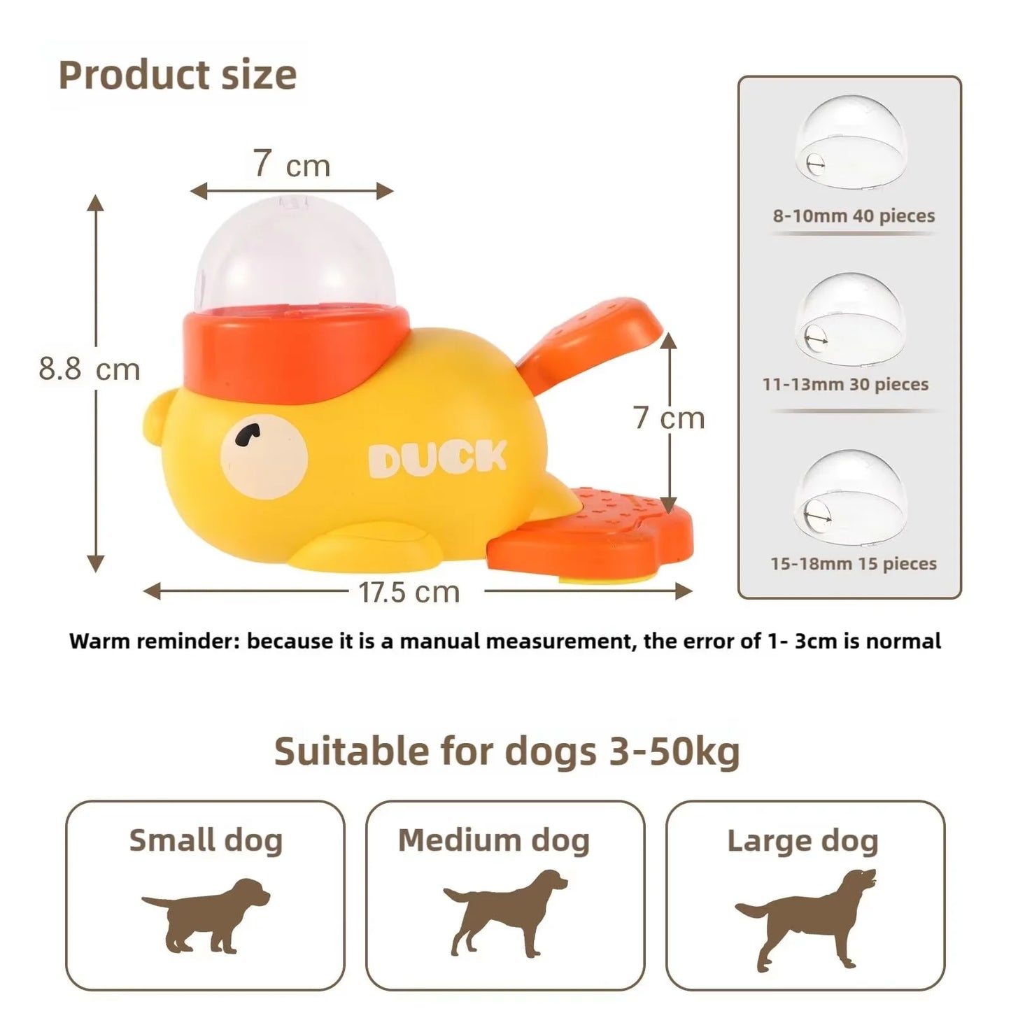Pet slow food bowl, duck dog snack dispenser, slow anti-swallowing dog