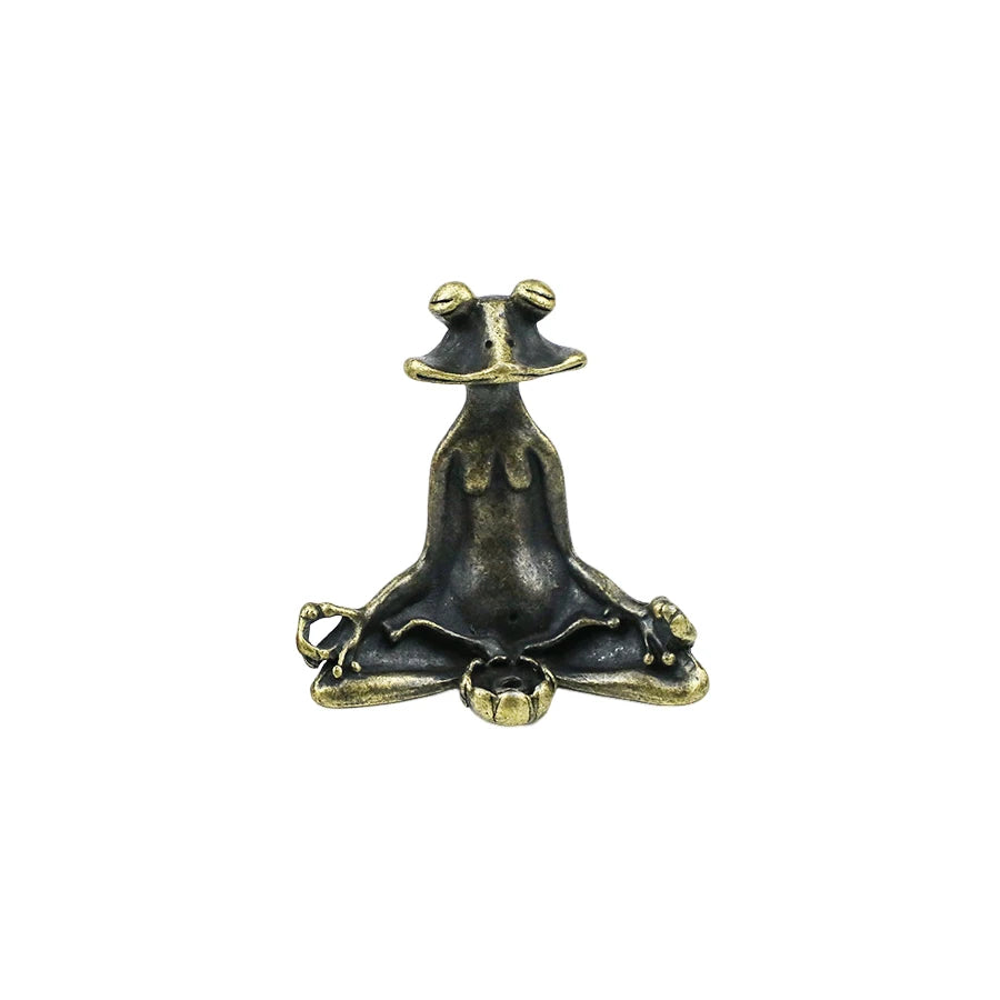 Retro Copperware Incense Socket Zen Frog Ornaments Solid Pure Copper