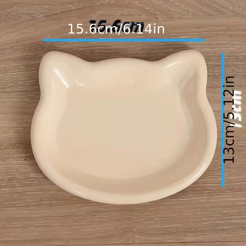 4pcs Premium Shallow Pet Dish in 4 Colors | Ideal for Dwarf Cats &
