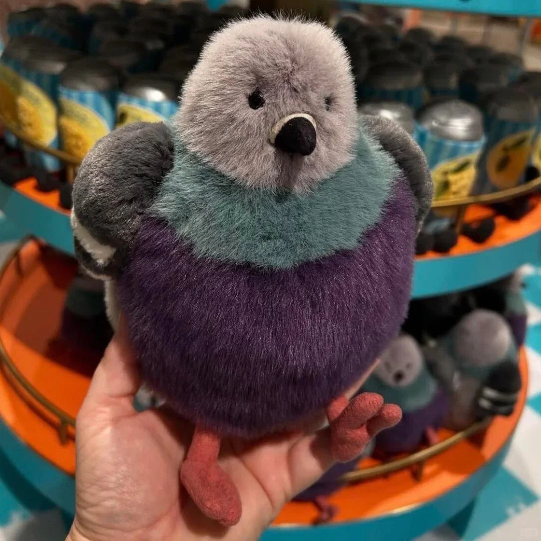 23cm Fluffy Fat Pigeon Plush Toy Cartoon Bird Doll Pet Companion Xmas