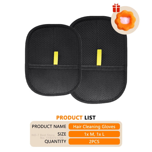 Reusable Double-Sided Pet Hair Removal Glove Anti-Static Grooming Tool