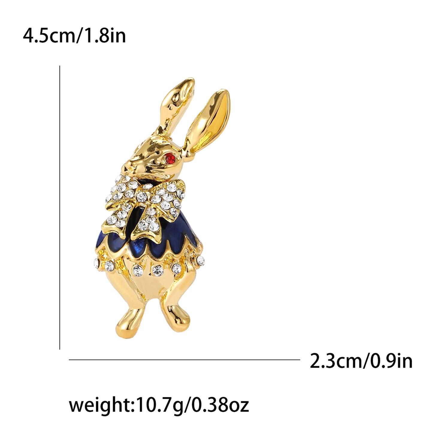 Cute Rabbit Brooches for Women Unisex Cartoon Gentleman Bunny Pets