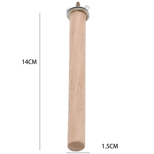 Parrot Pet Raw Standing Stick Wood Hanging Stand Rack Toy Sticksstand