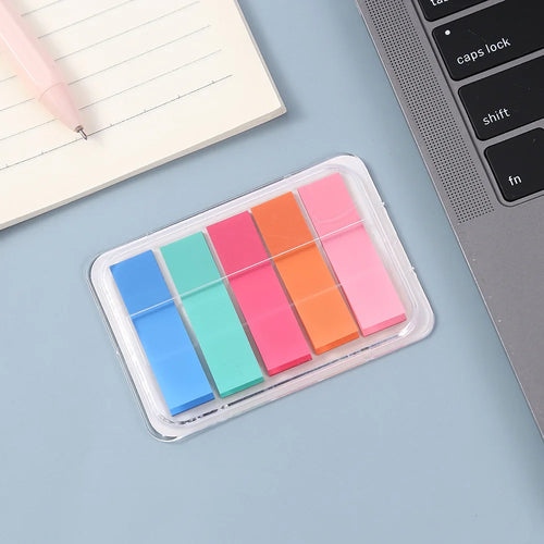 Translucent Note Color Fluorescent Pet Index Sticker Morandi Color Ins