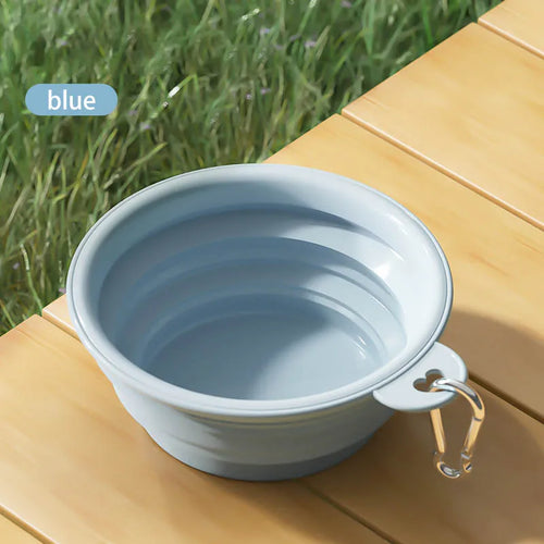 Foldable Silicone Dog Bowl Pet Outdoor Travel Portable Folding Cat