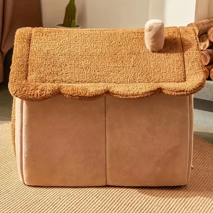 Foldable Pet House Removable Washable Cat House Puppy Cave Sofa Pet