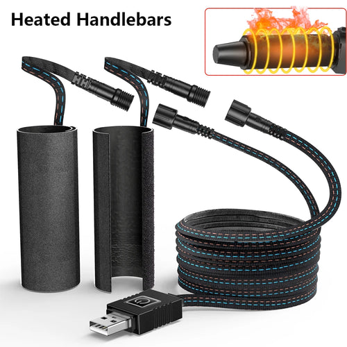 Extractme Motorcycle Heated Handlebars USB Adjustable Insulated